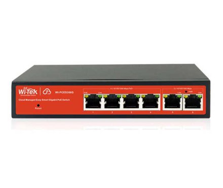 WI-PCES306G V2 - 4 GE+ 2 GE Uplink 60W Cloud Poe Switch